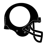 Black helmet with black facemask Black helmet with black facemask